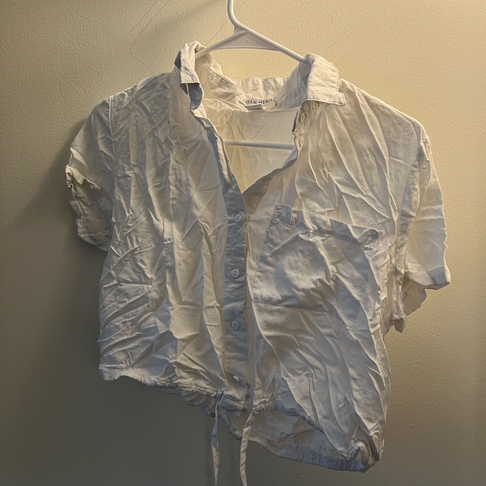White collared boat shirt
